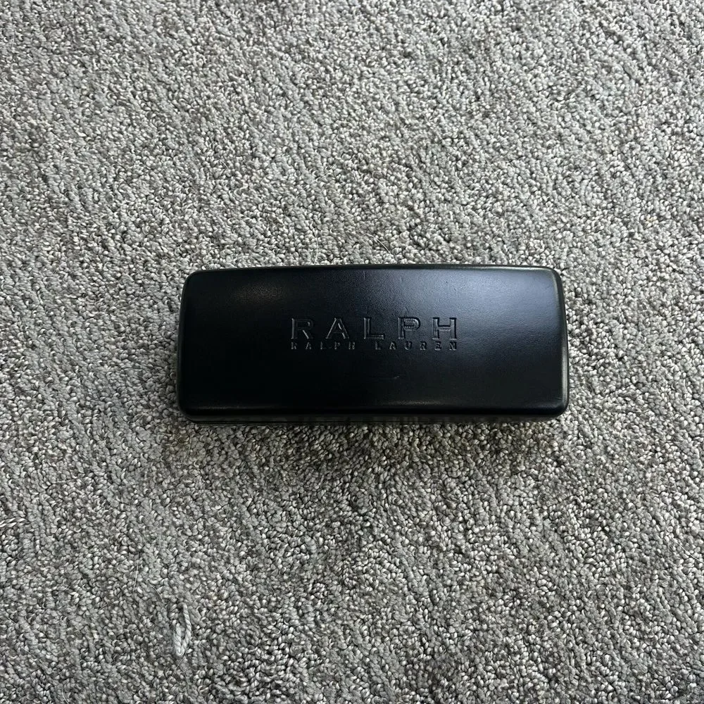 Ralph Lauren Hard Clam Shell Glasses Case Black Sealed Wipe Cloth‎ Velvet Lined